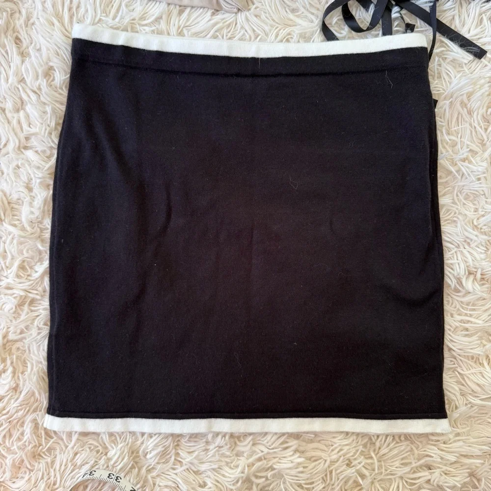 Forever 21 3-Piece Corset Mini Skirt Set Black Champagne Size M NWT